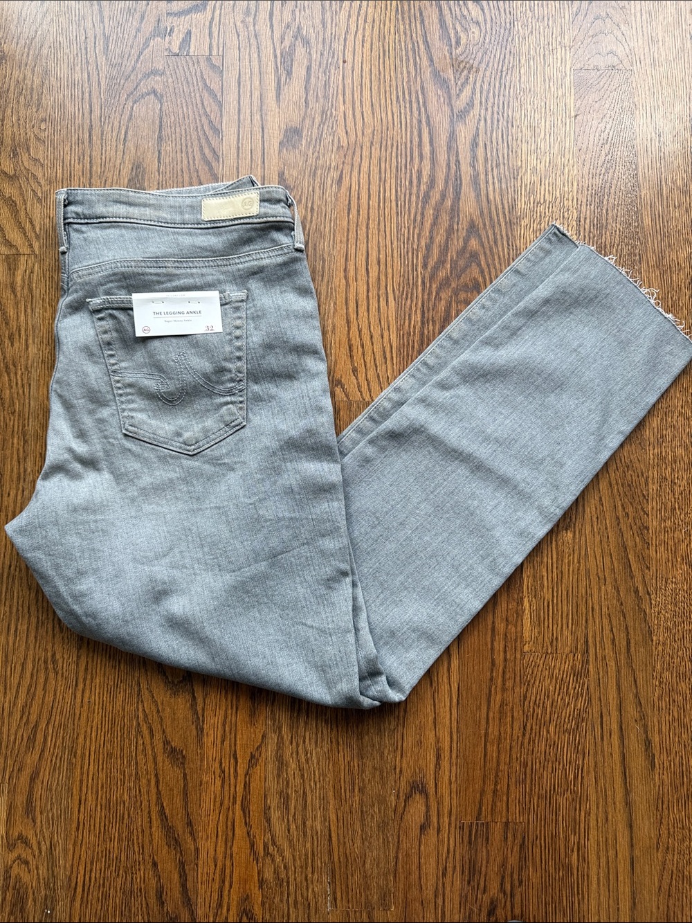 Ag Adriano Goldschmied Grey Ankle Crop Jeans